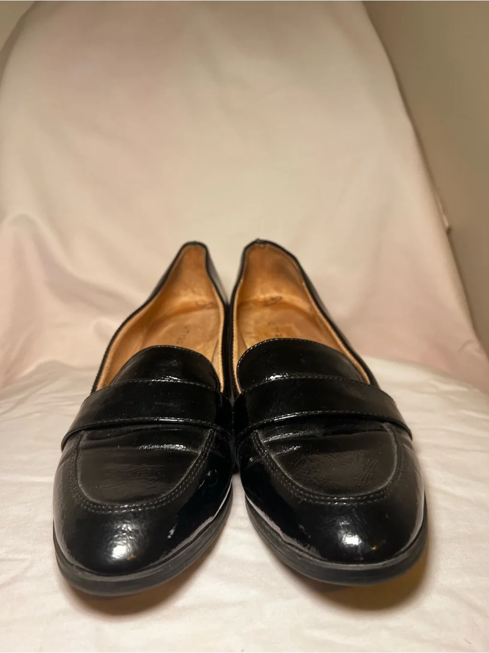 Life Stride Velocity 2.0 Black Leather Short Mid-Block Heel Loafers Size 11-11.5